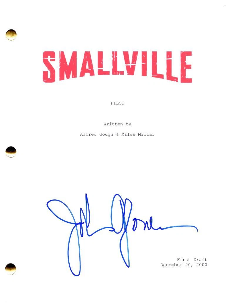 John Glover Signed Autograph Smallville Pilot Script Screenplay - Lionel Luther