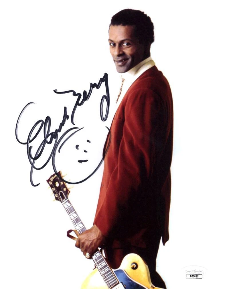 Chuck Berry Signed Autograph 8x10 Photo - Rock and Roll Pioneer w/ JSA COA