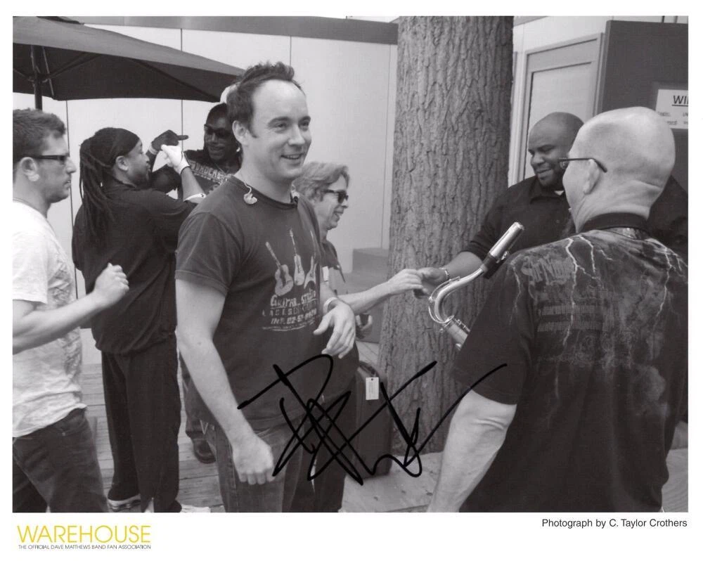 Dave Matthews Signed Autograph Original Warehouse Fan Club 8x10 Photo w/ Beckett