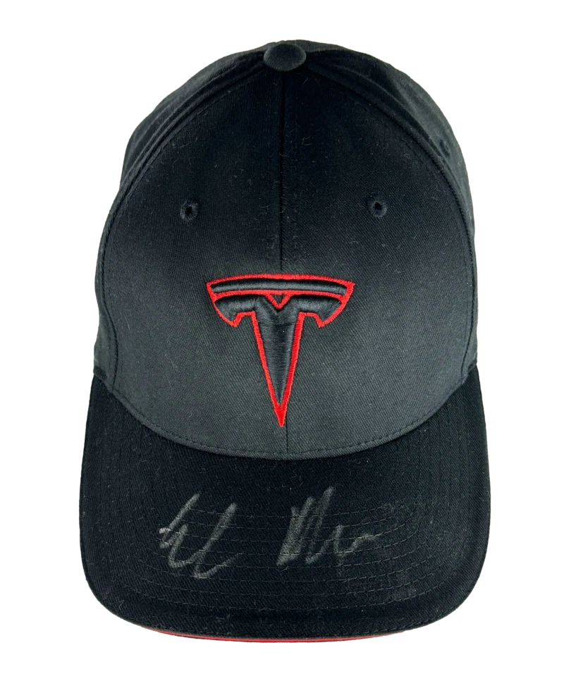 Elon Musk Signed Autograph Tesla Baseball Cap Hat w/ EXACT Proof JSA COA