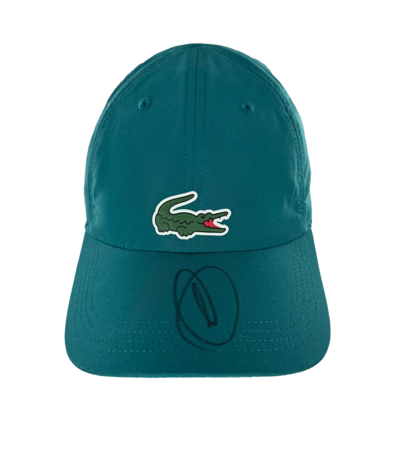 Novak Djokovic Signed Autograph Lacoste Tennis Baseball Cap Hat w/ Beckett COA