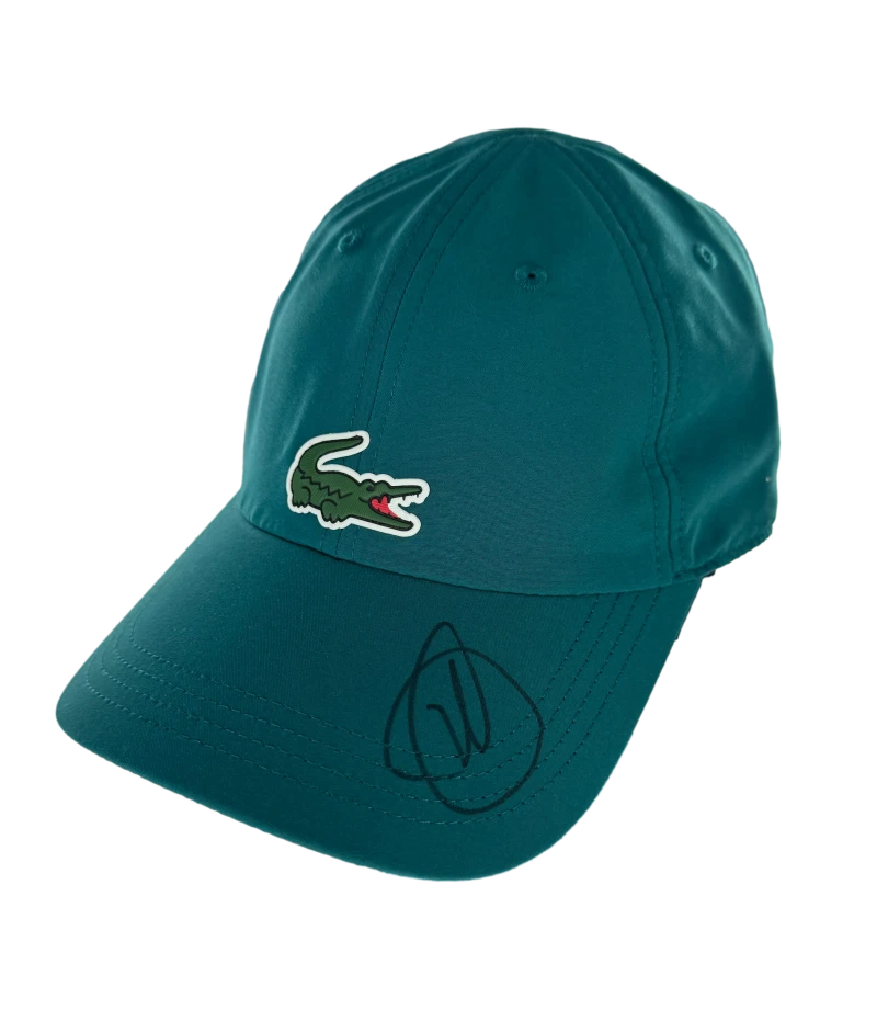 Novak Djokovic Signed Autograph Green Lacoste Tennis Baseball Cap Hat - Beckett