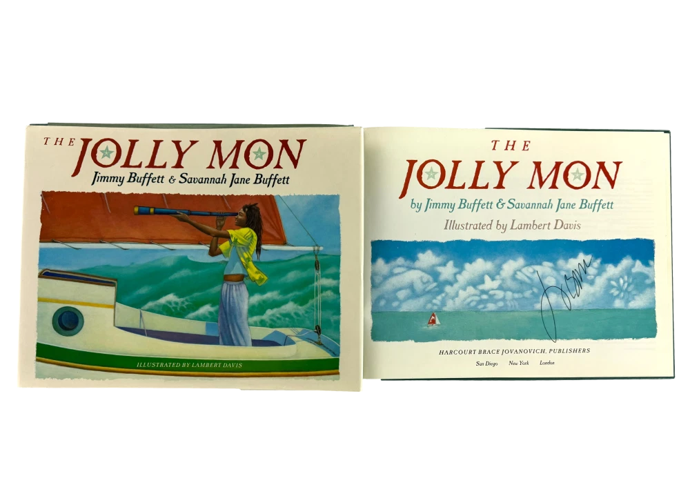 Jimmy Buffett Signed Autograph The Jolly Mon Book - Margaritaville w/ JSA COA