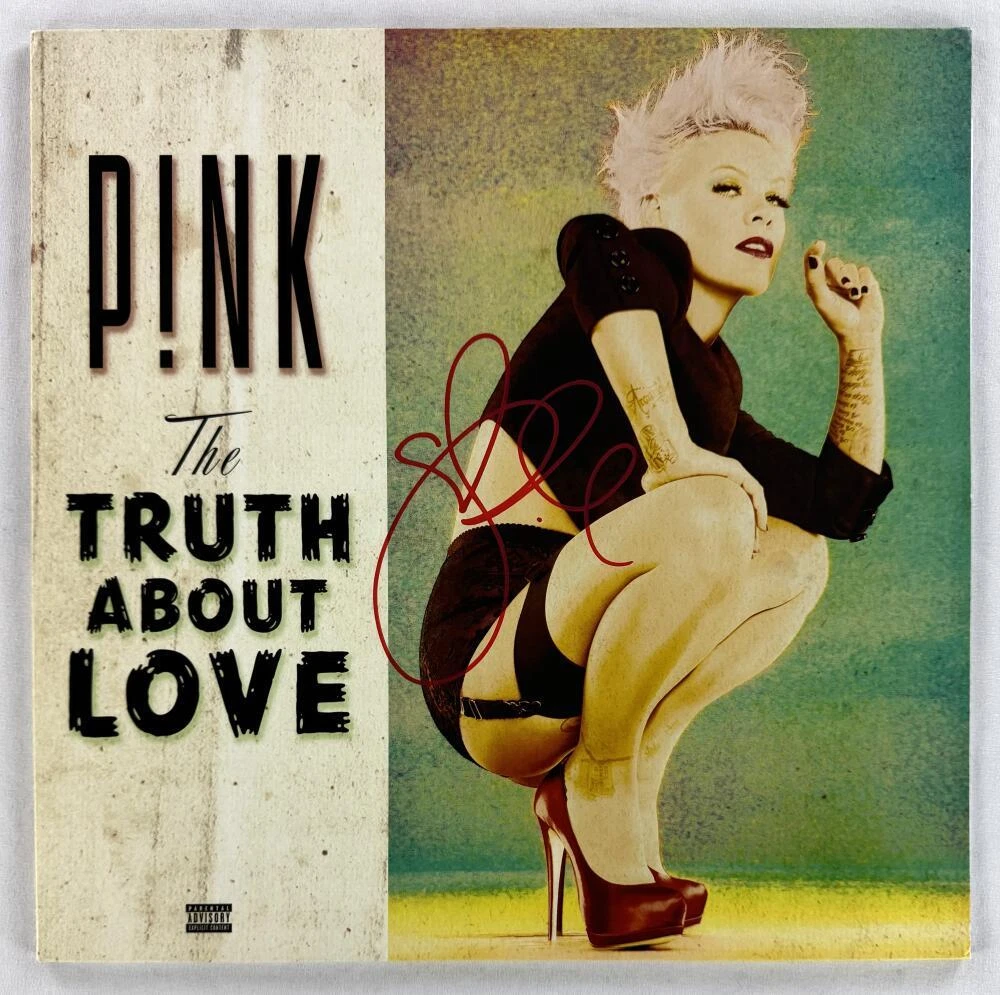 Pink P!nk Signed Autograph Album Vinyl Record The Truth About Love - Beckett COA