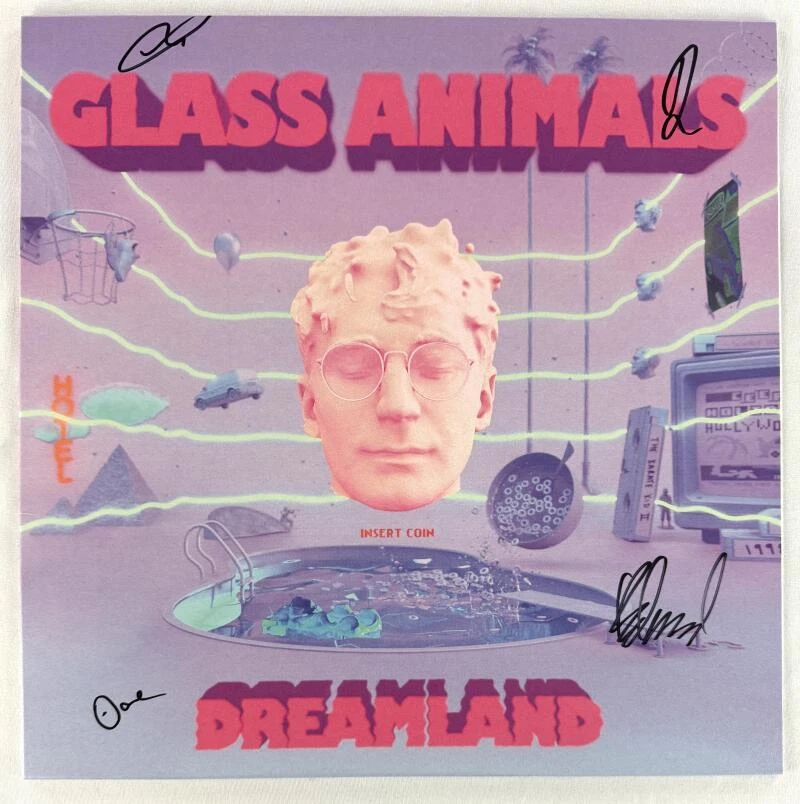 Glass Animals Full Band x4 Signed Autograph Album Vinyl Record LP Dreamland JSA