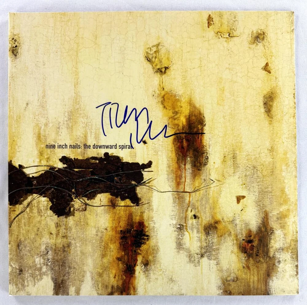 Trent Reznor Signed Autograph Album Vinyl Record - The Downward Spiral Beckett