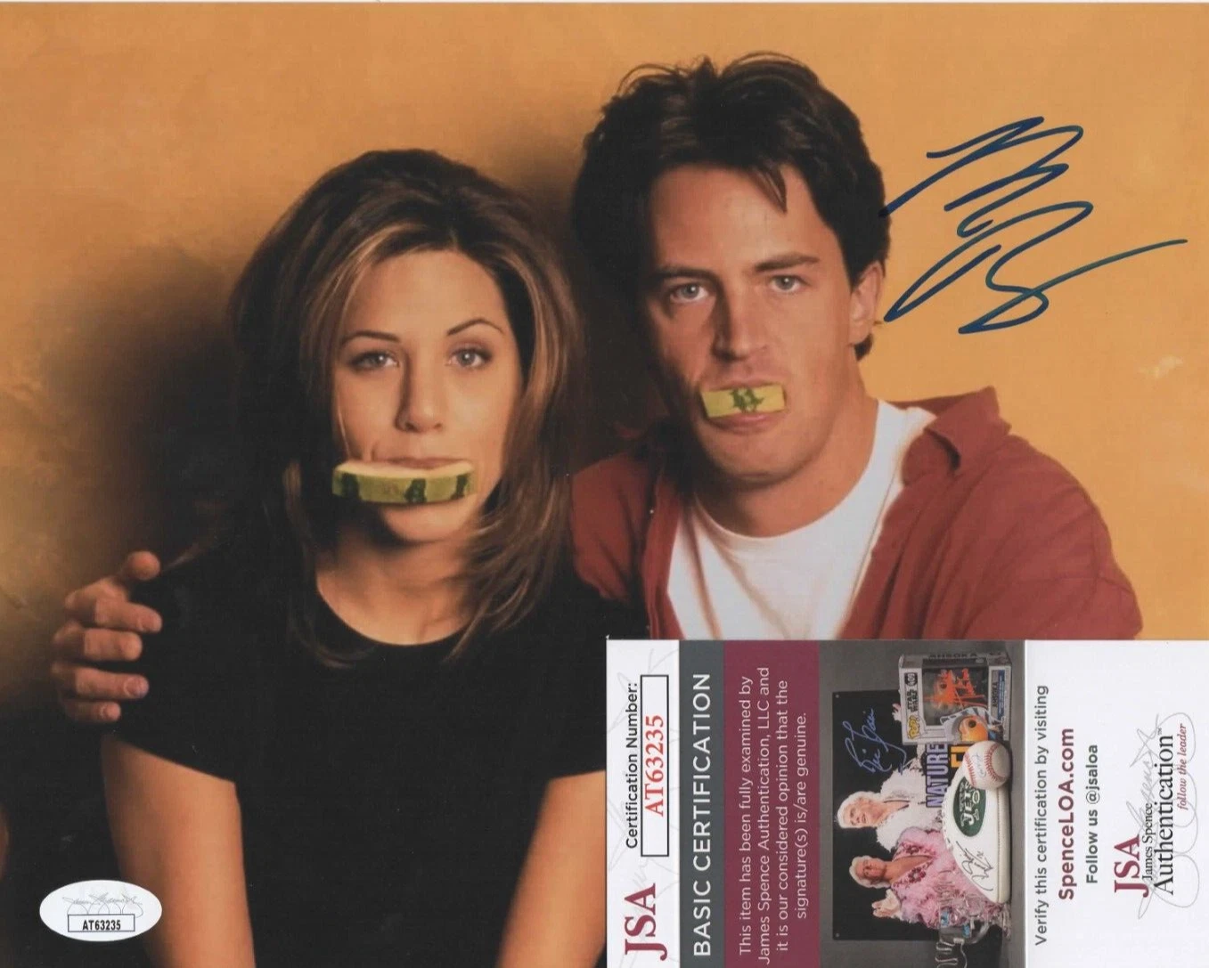 Matthew Perry Signed 8x10 Photo w/ JSA COA #AT63235 Friends Chandler Bing