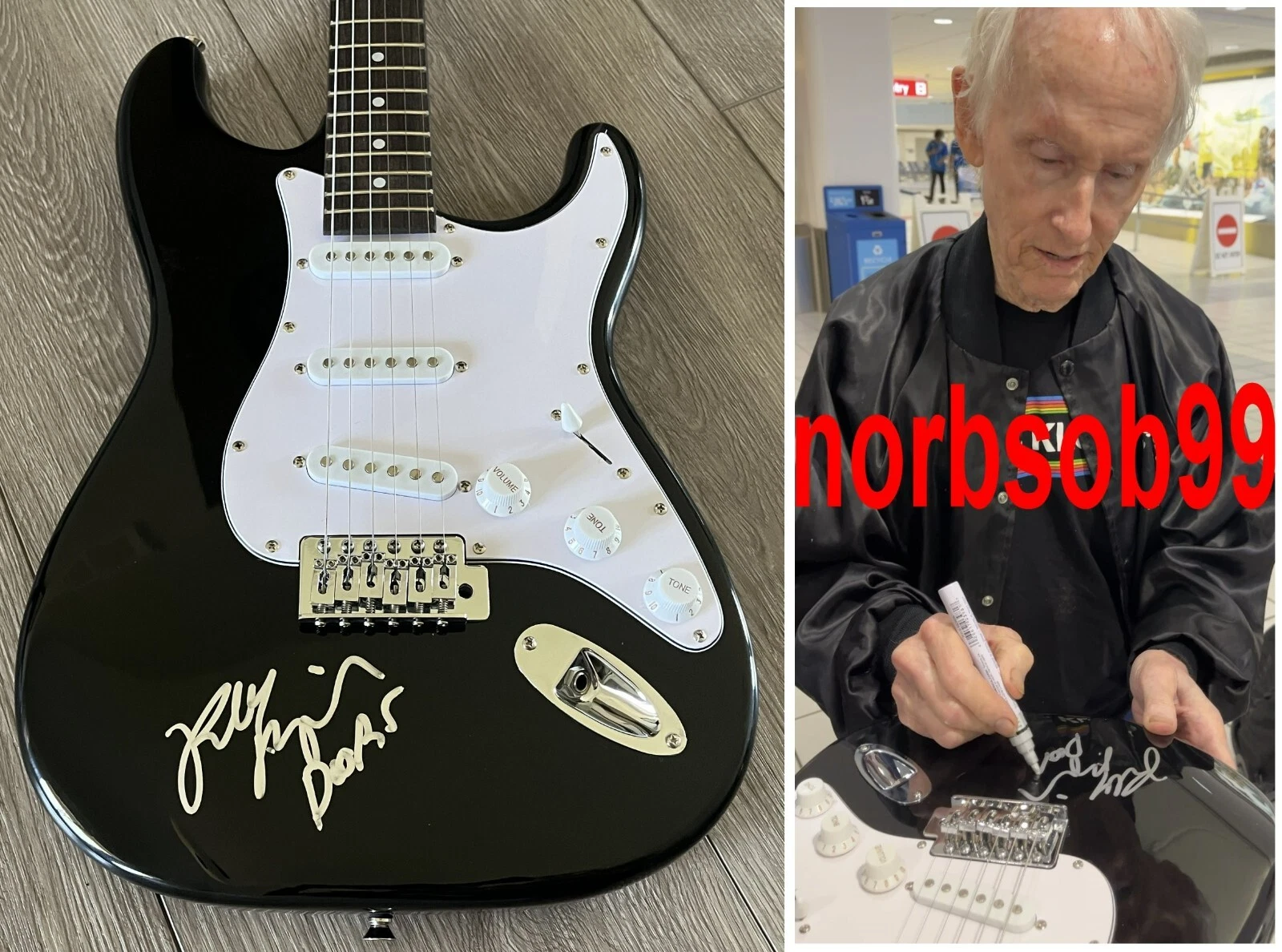 ROBBY KRIEGER THE DOORS SIGNED AUTOGRAPH GUITAR w/EXACT VIDEO PROOF & COA