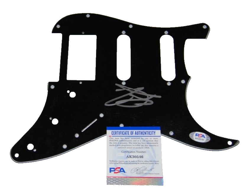 TRAVIS DENNING signed (SOUTHERN ROCK) Country music electric pick guard PSA/DNA