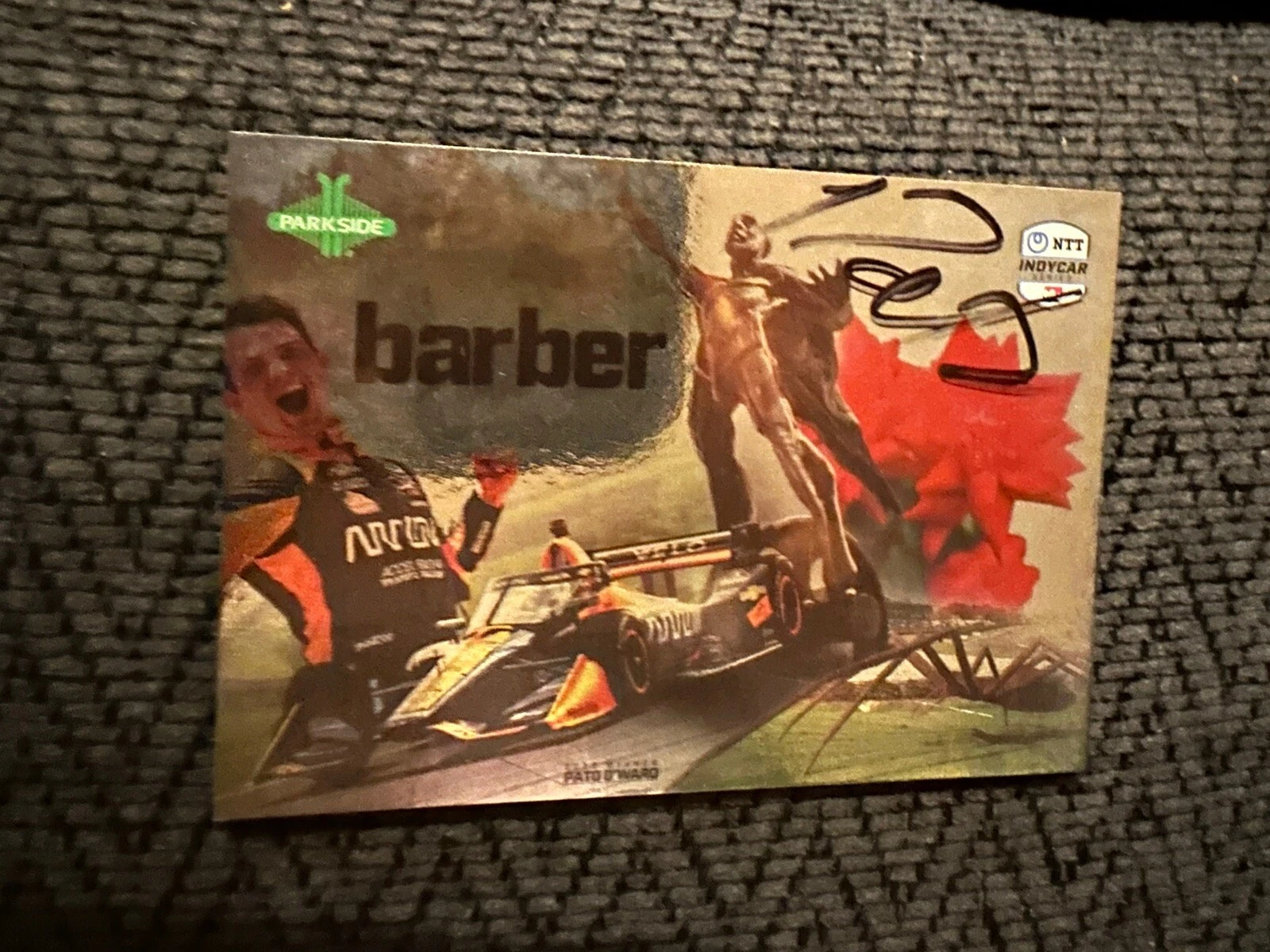 2024 Parkside Indy Car Trading Card 500 Signed Simon Pato O'Ward Barber Insert