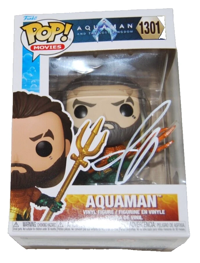 JASON MOMOA signed (AQUAMAN) Lost Kingdom #1301 Funko Pop BECKETT BAS BN07922