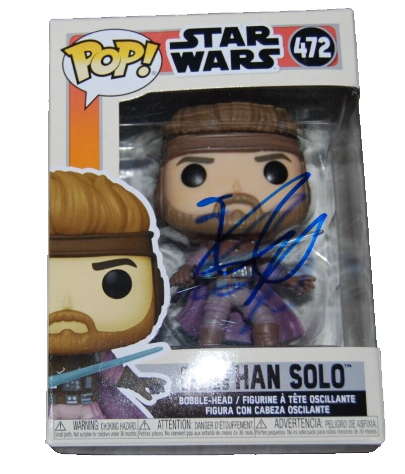 ALDEN EHRENREICH signed (STAR WARS) HAN SOLO #472 Funko Pop BECKETT BN37855