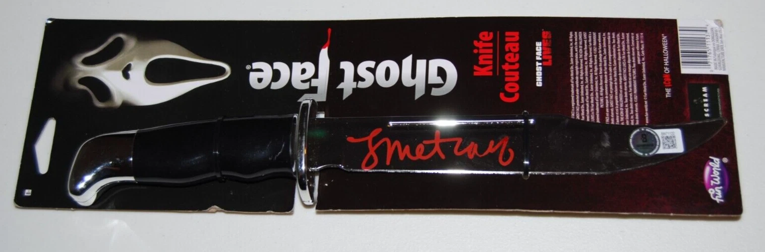 LAURIE METCALF signed (SCREAM) Ghostface toy knife Mrs Loomis BECKETT BN71122