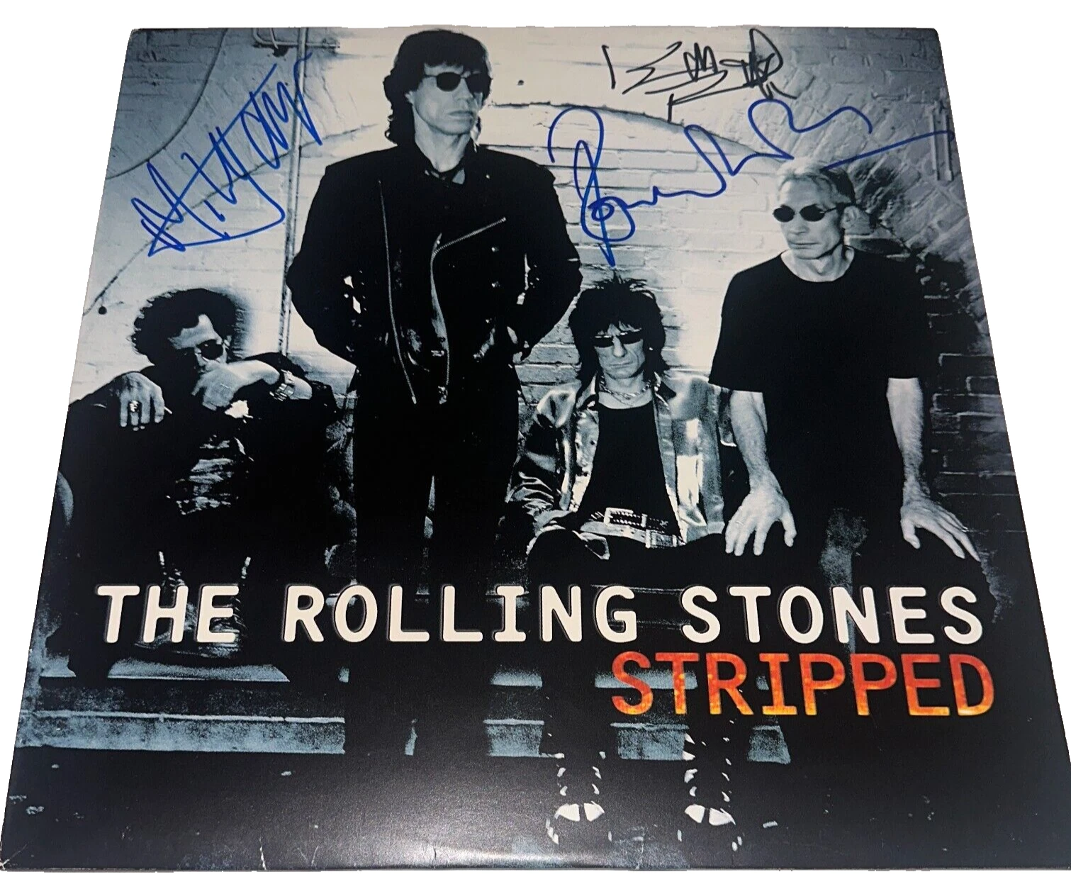 JAGGER, RICHARDS & WOOD Signed Rolling Stones LP ALBUM COVER Beckett LOA AUTO 10