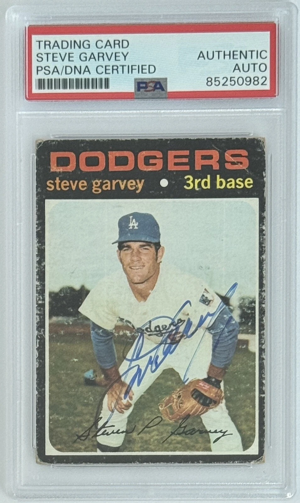 1971 71 Topps Steve Garvey Signed RC Rookie Card PSA DNA Certified Autograph HOF
