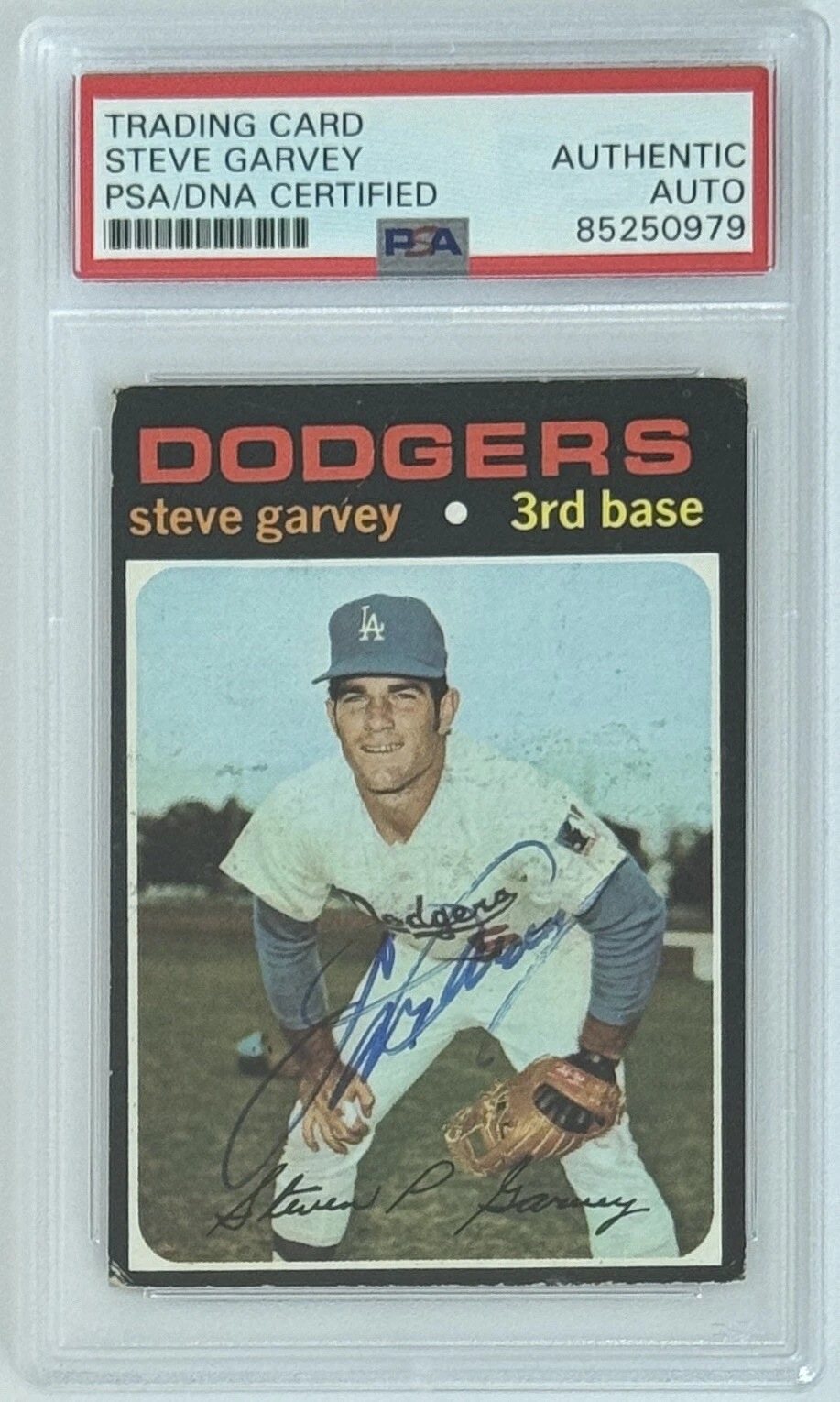 1971 71 Topps Steve Garvey Signed HOF RC Rookie Card PSA DNA COA Autographed