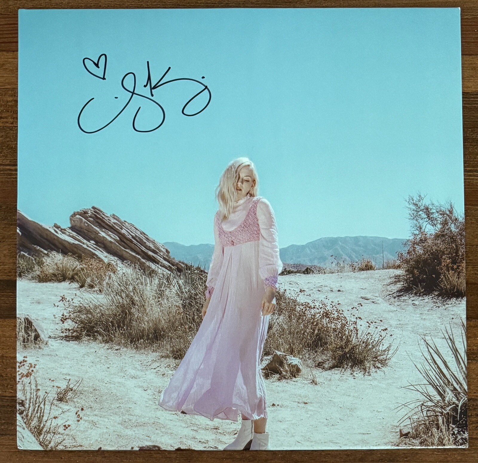 SIGNED Emily Kinney AUTOGRAPHED Blue Vinyl LP PSA DNA COA The Walking Dead