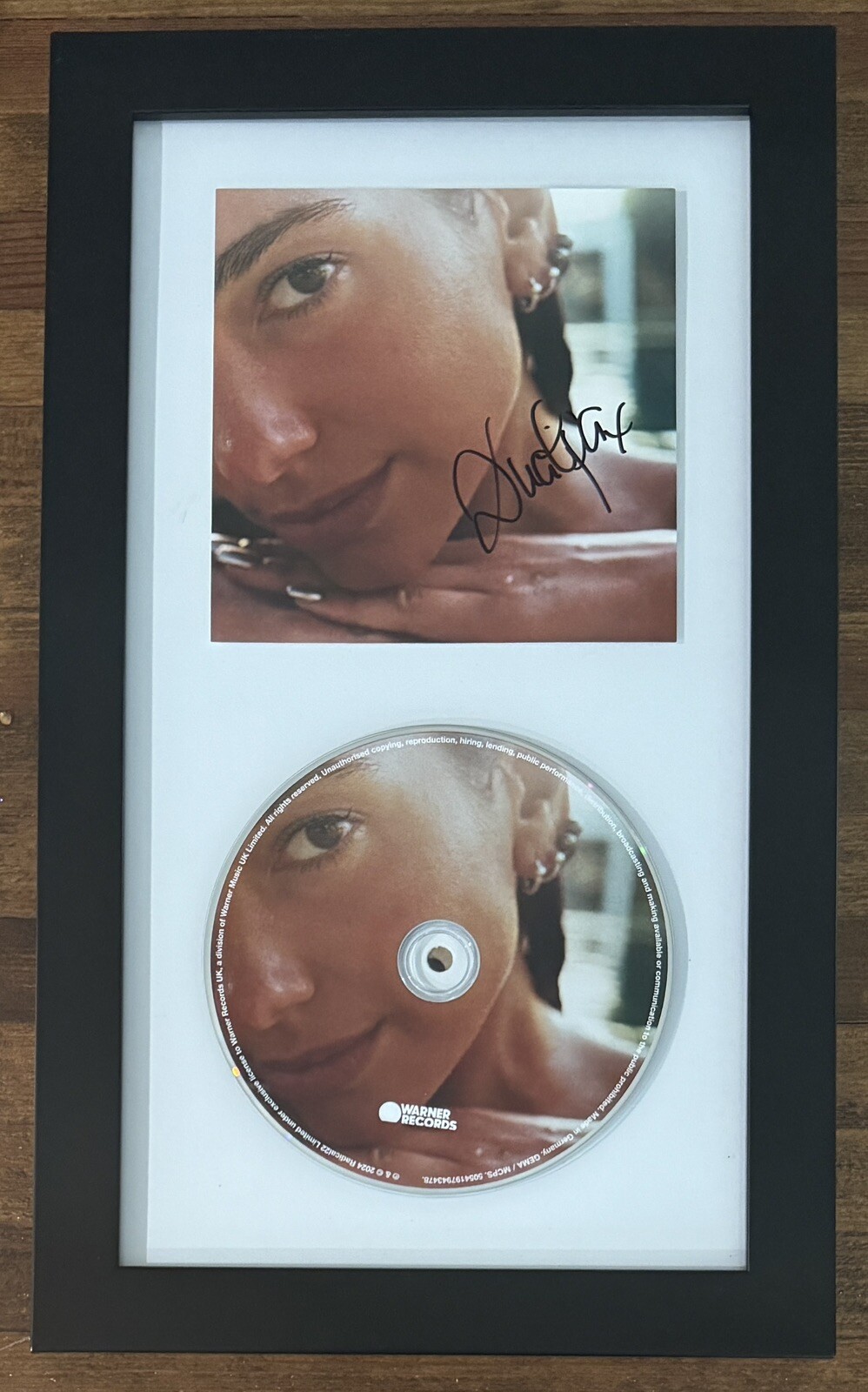 FRAMED SIGNED DUA LIPA Radical Optimism Sexy Picture & CD PSA DNA COA Autograph