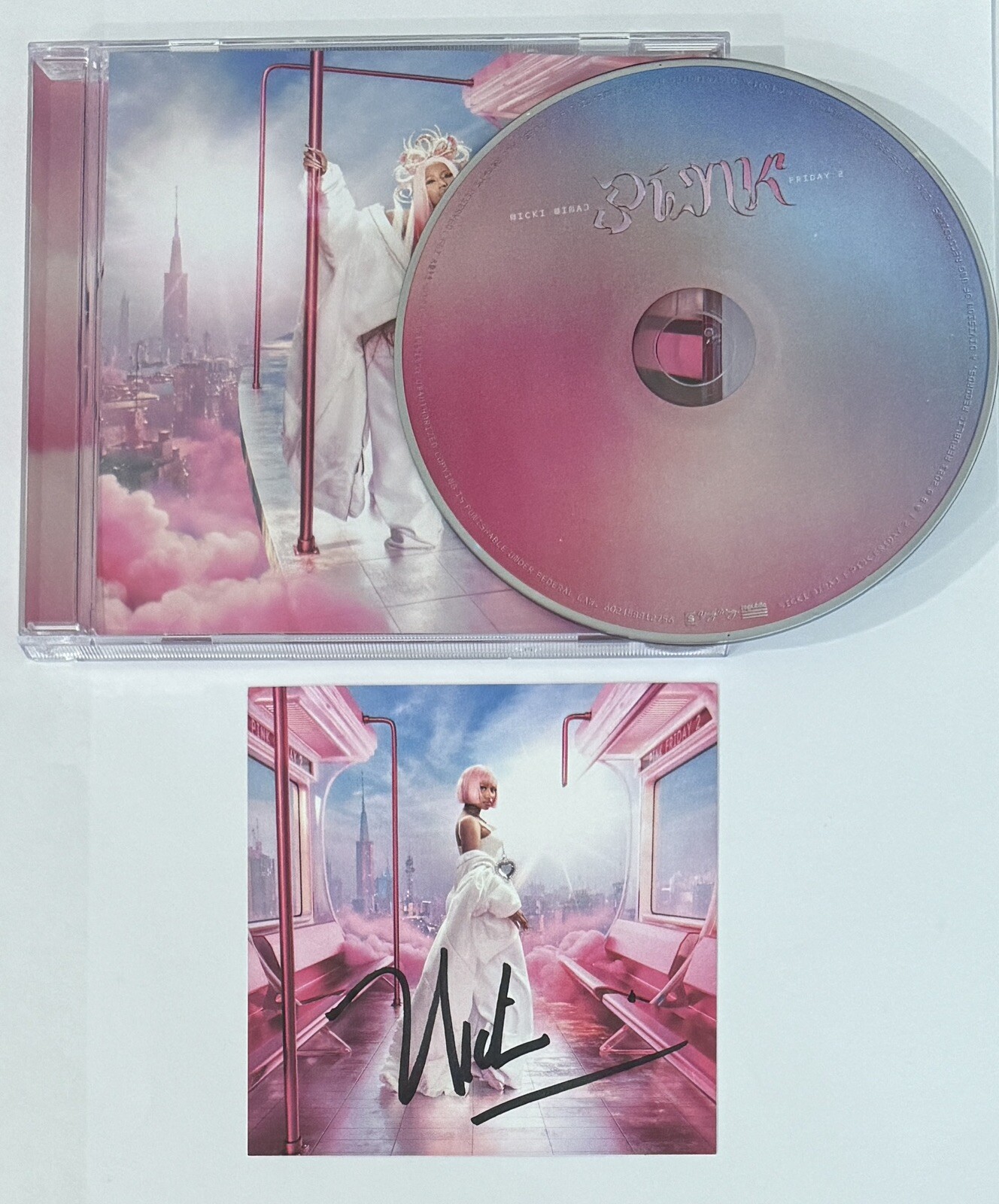 Nicki Minaj Pink Friday 2 CD & SIGNED Cover Picture Autographed PSA DNA COA