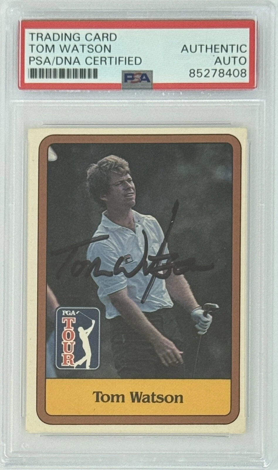 1981 DONRUSS GOLF PGA TOUR TOM WATSON SIGNED CARD PSA DNA COA AUTOGRAPHED