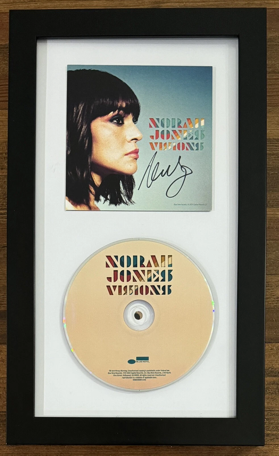 Norah Jones Visions CD & SIGNED AUTOGRAPHED ART CARD PICTURE FRAMED PSA DNA COA