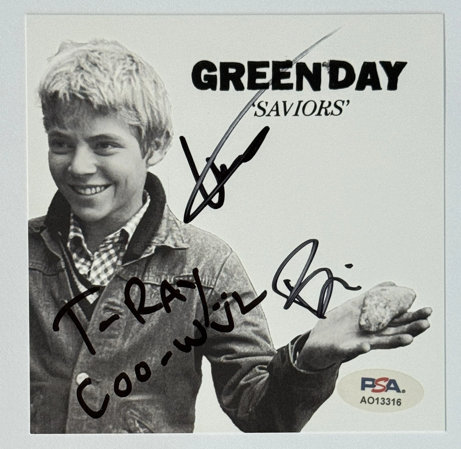 FULL BAND SIGNED Green Day Saviors CD CARD PSA DNA COA Autographed AMAZING 1/1