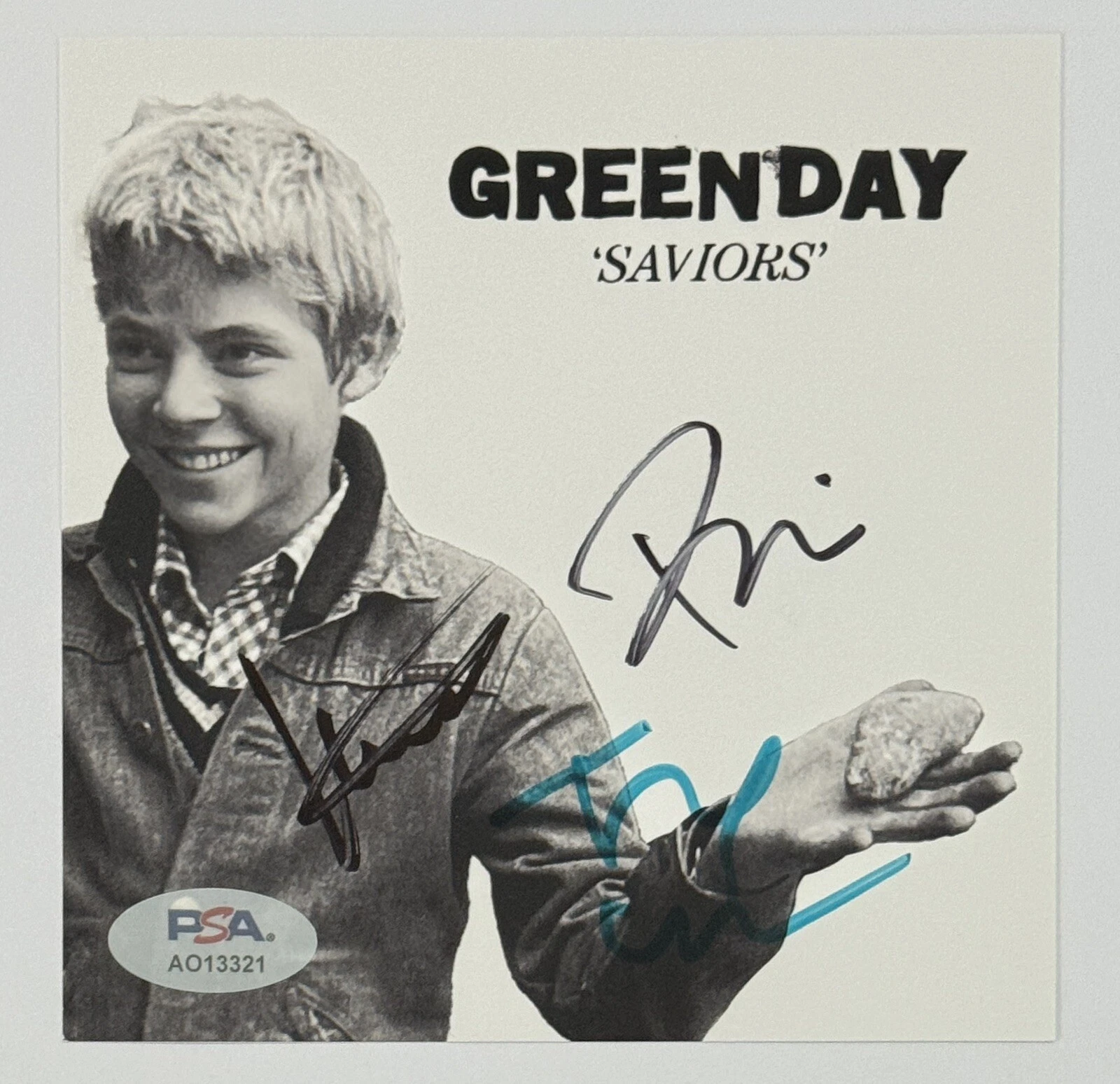 FRAMED FULL BAND SIGNED Green Day Saviors CD PICTURE PSA DNA COA Autographed