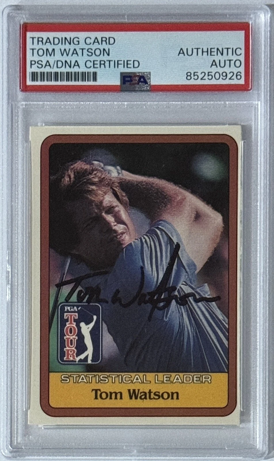 1981 81 DONRUSS GOLF PGA TOUR TOM WATSON SIGNED CARD PSA DNA COA AUTOGRAPHED COLLECTIBLE MEMORABILIA