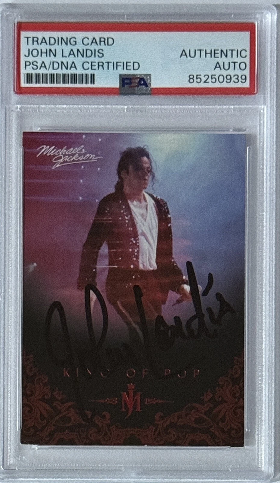 2011 PANINI MICHAEL JACKSON THRILLER JOHN LANDIS SIGNED PSA DNA COA AUTOGRAPHED COLLECTIBLE MEMORABILIA