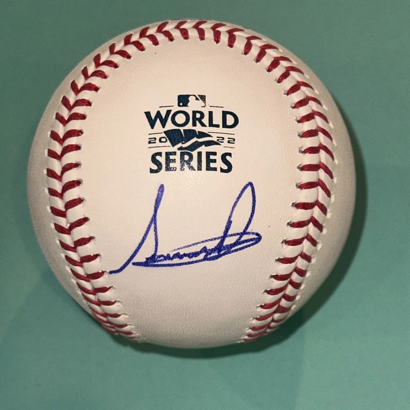 SERANTHONY DOMINGUEZ (Phillies) Signed Official 2022 WORLD SERIES Baseball BAS