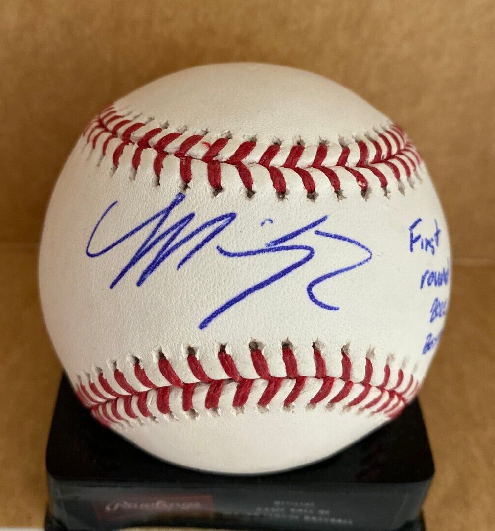 MIKEY ROMERO 2022 FIRST ROUND RED SOX SIGNED AUTOGRAPH M.L. BASEBALL BECKETT **