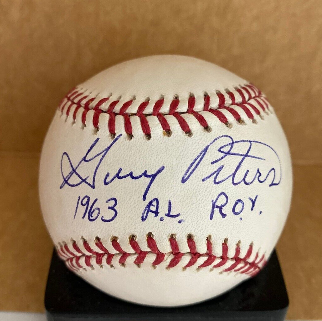 GARY PETERS 1963 A.L. ROY SIGNED AUTOGRAPHED M.L BASEBALL BAS BECKETT