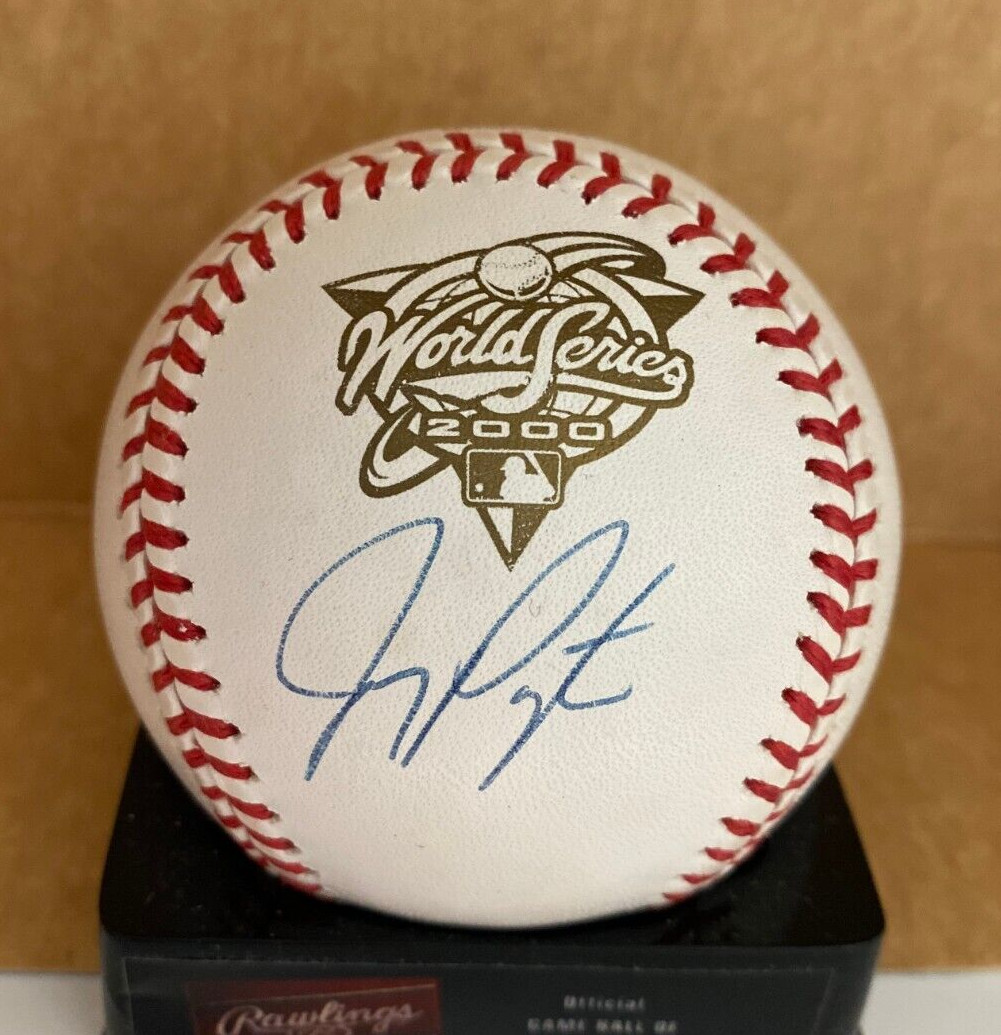 JAY PAYTON METS SIGNED AUTOGRAPHED 2000 WORLD SERIES BASEBALL BAS BECKETT