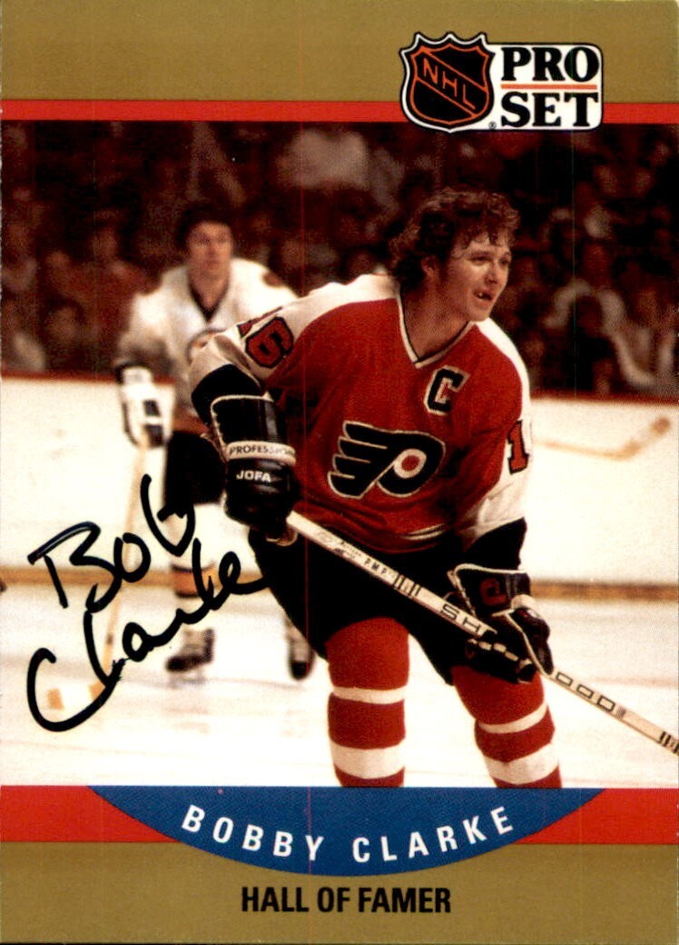 Bobby Clarke Signed 1990/91 Pro Set Card #657 Philadelphia Flyers
