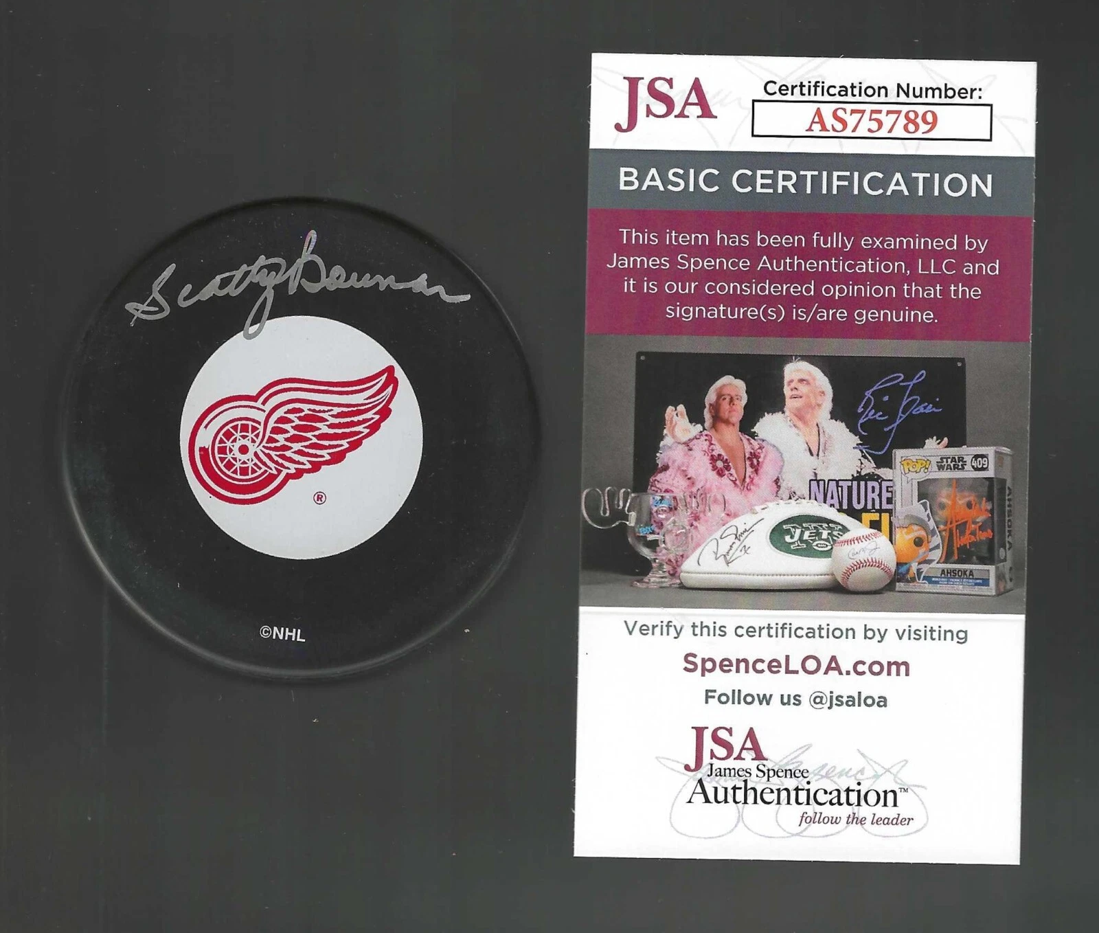Scotty Bowman Signed Detroit Red Wings Puck JSA COA
