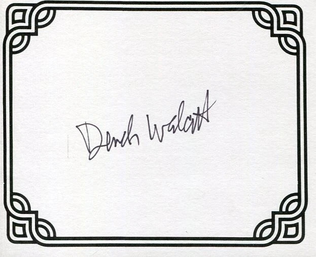 Derek Walcott Nobel Prize Literature Author Poet Signed Autograph Bookplate