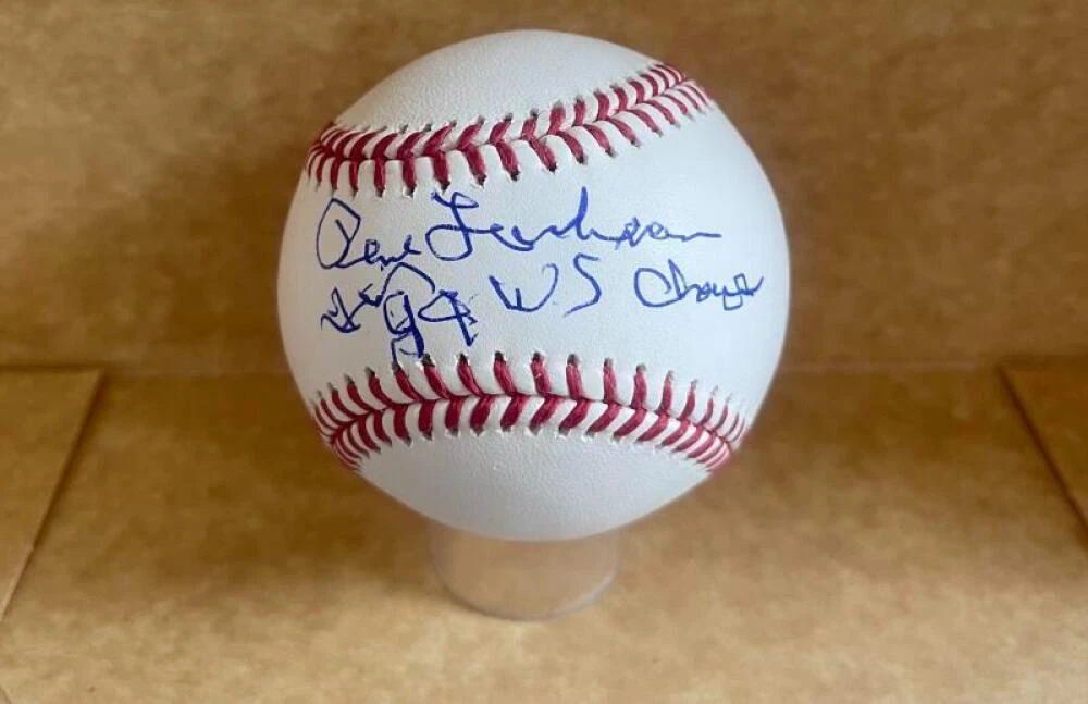 RENE LACHEMAN 89 WS CHAMPS SIGNED AUTOGRAPHED M.L. BASEBALL