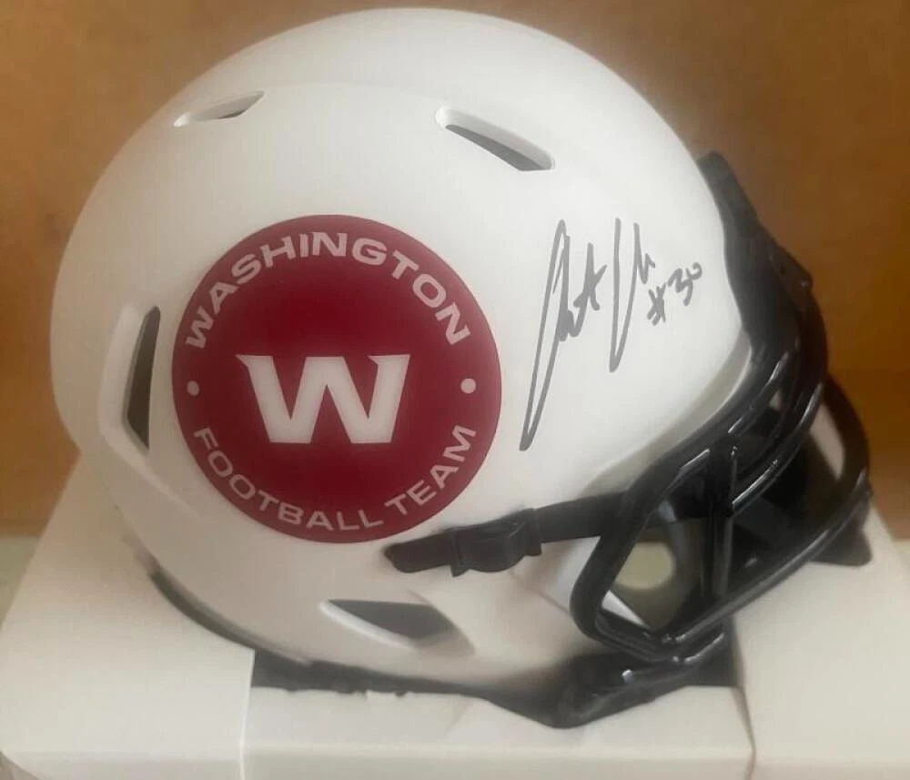 AUSTIN EKELER COMMANDERS SIGNED AUTOGRAPHED LUNAR MINI HELMET
