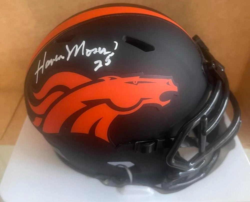 HAVEN MOSES BILL SIGNED BRONCOS SIGNED AUTO ECLIPSE MINI HELMET