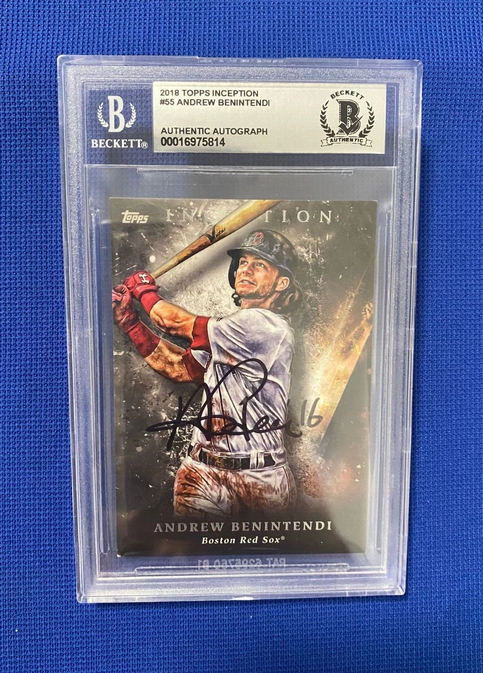 2018 TOPPS INCEPTION ANDREW BENINTENDI SIGNED AUTOGRAPHED AUTO CARD #55 BECKETT