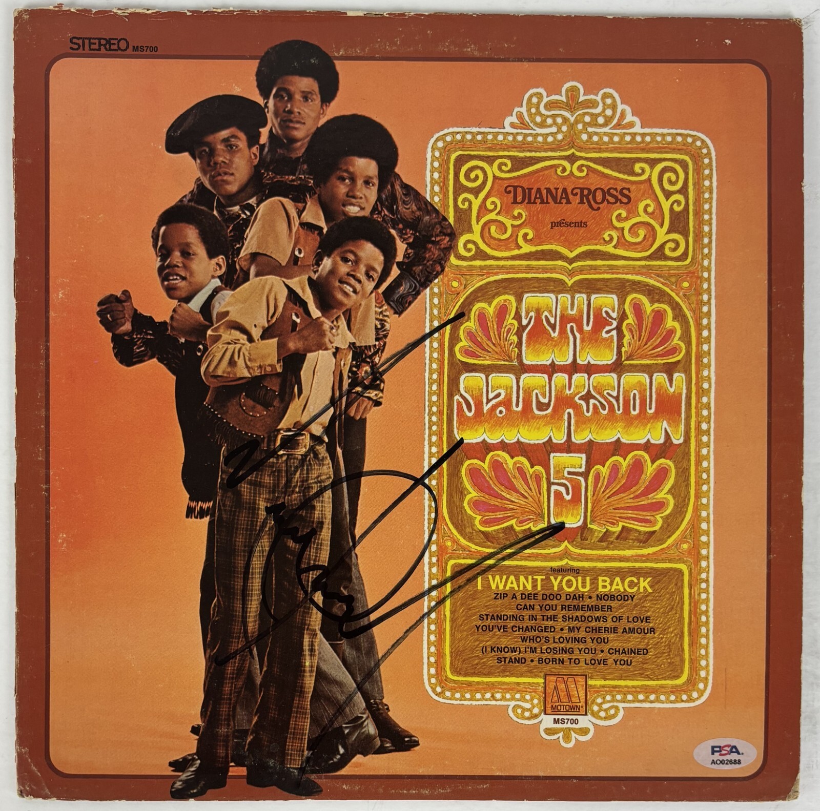 Michael Jackson I Want You Back Signed Autograph Photo Record Album Cove PSA DNA