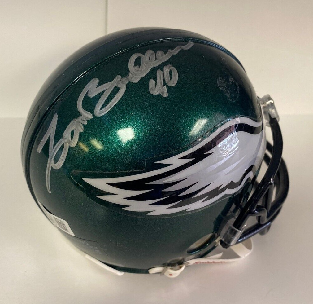 TOM BROOKSHIER PHILADELPHIA EAGLES RARE SIGNED AUTOGRAPHED MINI HELMET BECKETT