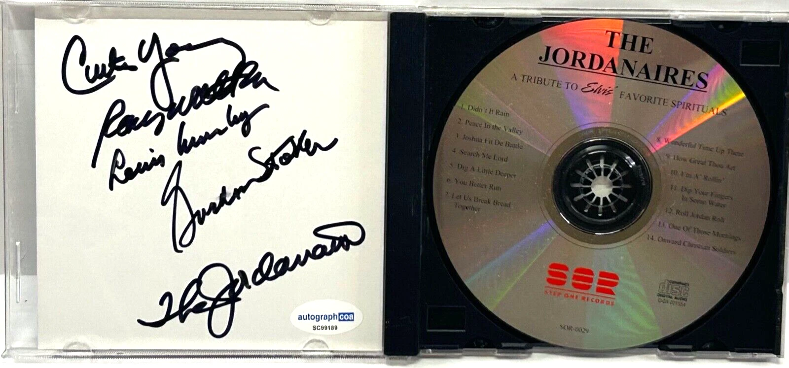 THE JORDANAIRES Signed Auto CD 