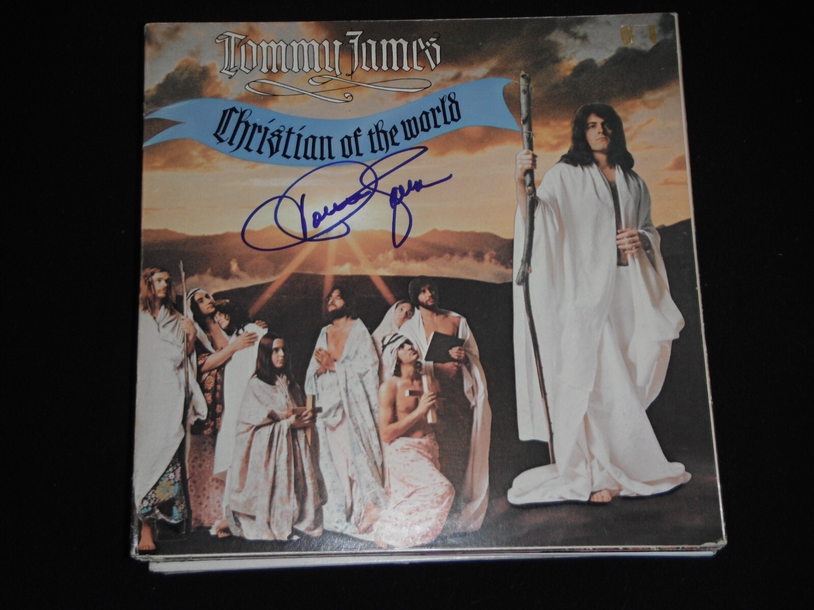 TOMMY JAMES SIGNED CHRISTIAN OF THE WORLD VINYL ALBUM