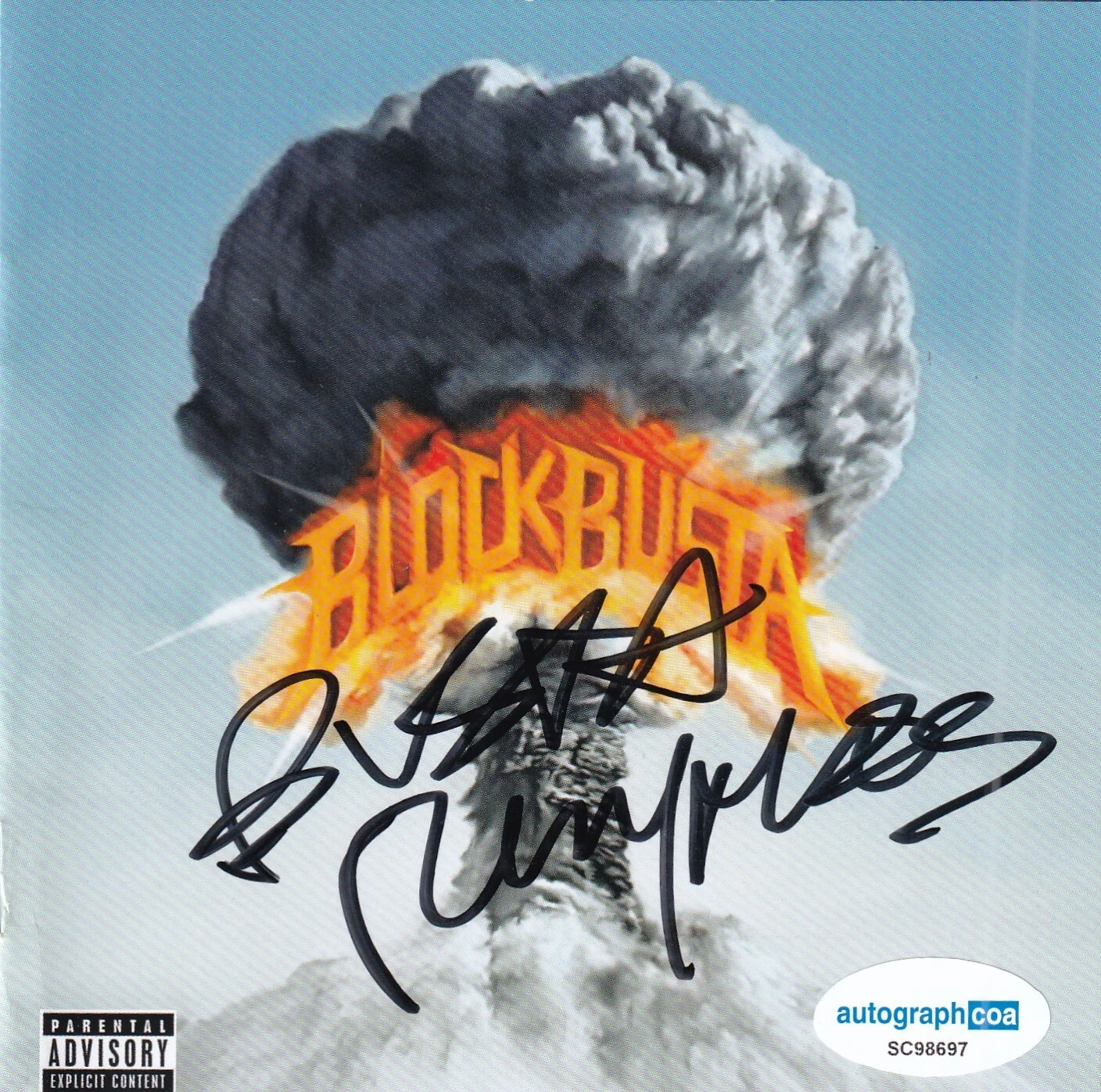 BUSTA RHYMES signed (BLOCKBUSTA) REMIND EM Cd Cover autographed ACOA SC98697