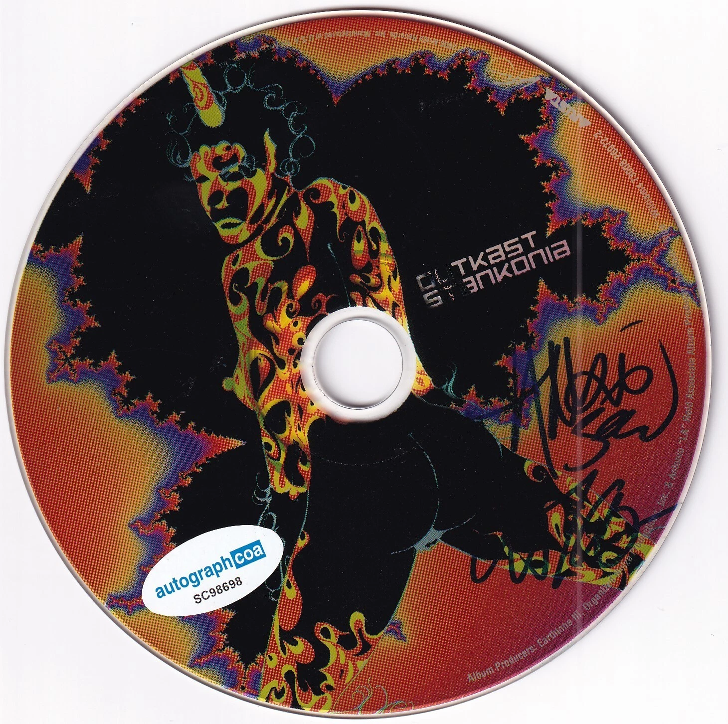 OUTKAST signed (STANKONIA) Cd Big Boi and Andre 3000 ACOA SC98698