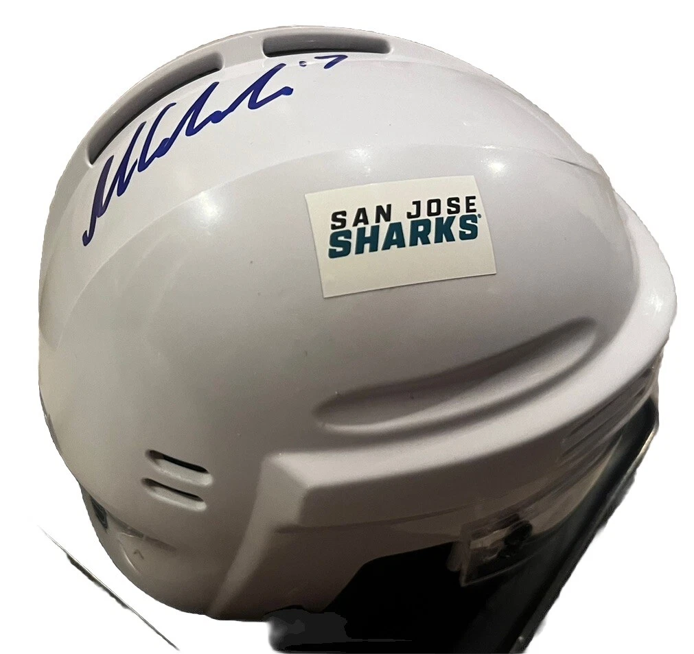 Macklin Celebrini Signed (San Jose Sharks) Mini Hockey Helmet JSA AJ47080