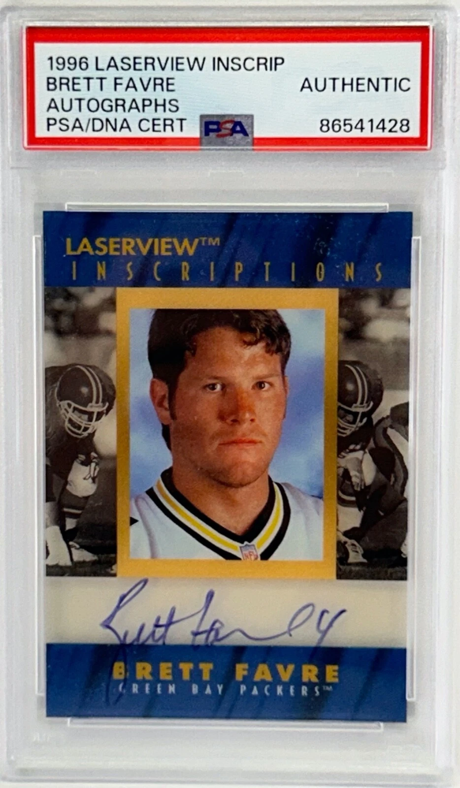BRETT FAVRE Slabbed Encapsulated 1996 Laserview Trading Card PSA #4062/4850