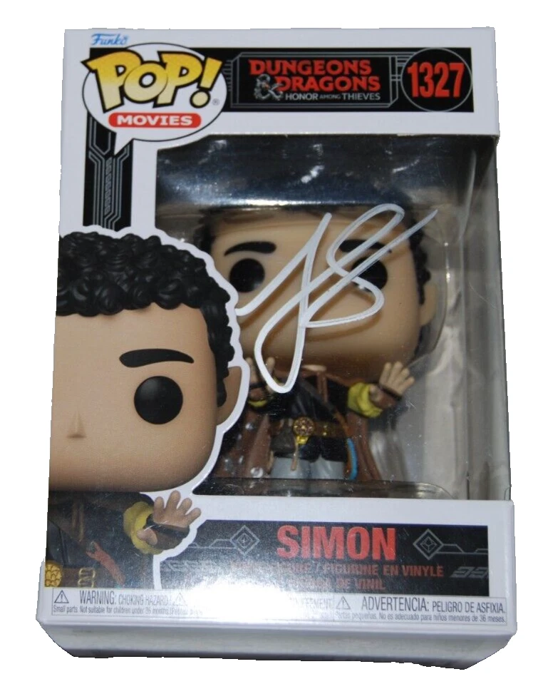 JUSTICE SMITH signed (DUNGEONS & DRAGONS) Simon Funko Pop #1327 BECKETT BN37852