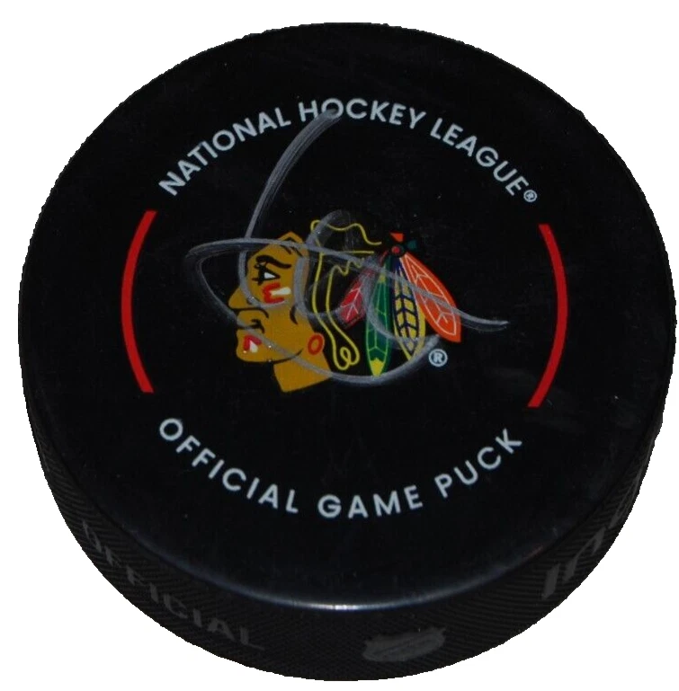 ARTYOM LEVSHUNOV signed (CHICAGO BLACKHAWKS) official game puck PSA/DNA AQ25939